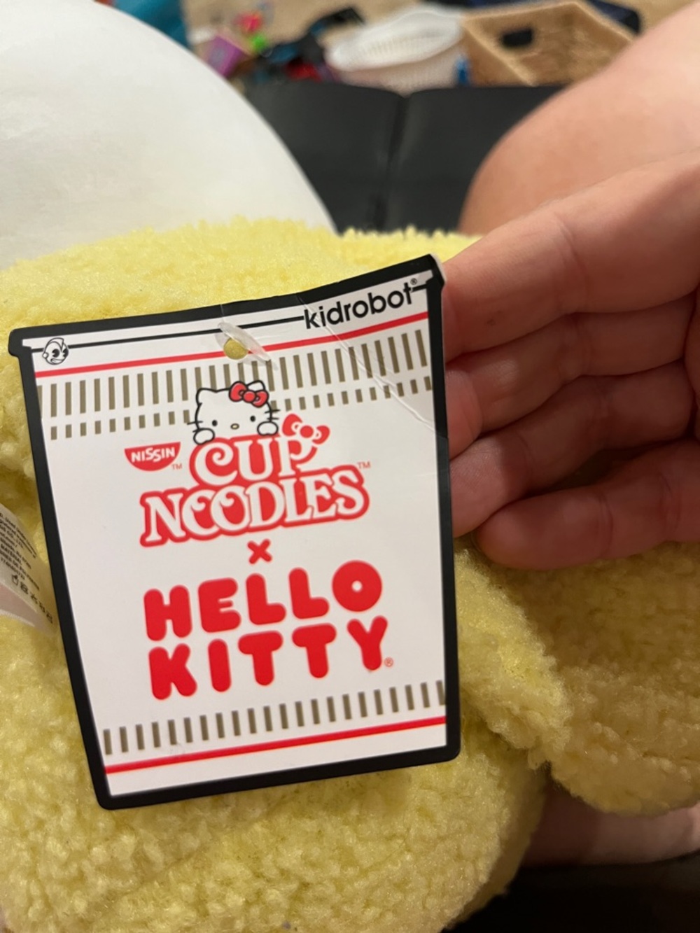 Kidrobot Sanrio Hello Kitty Shrimp Tempura Cup Noodles 13” Plush nissin nwt new - Picture 10 of 10